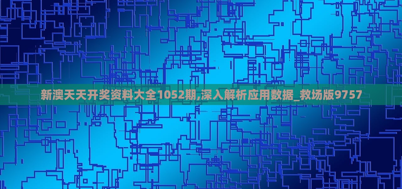 新澳天天开奖资料大全1052期,深入解析应用数据_救场版9757