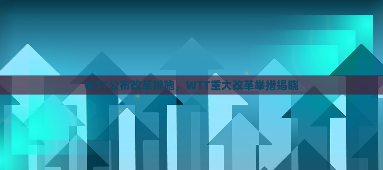 WTT公布改革措施，WTT重大改革举措揭晓，WTT重大改革举措全新揭晓，改革措施正式公布！