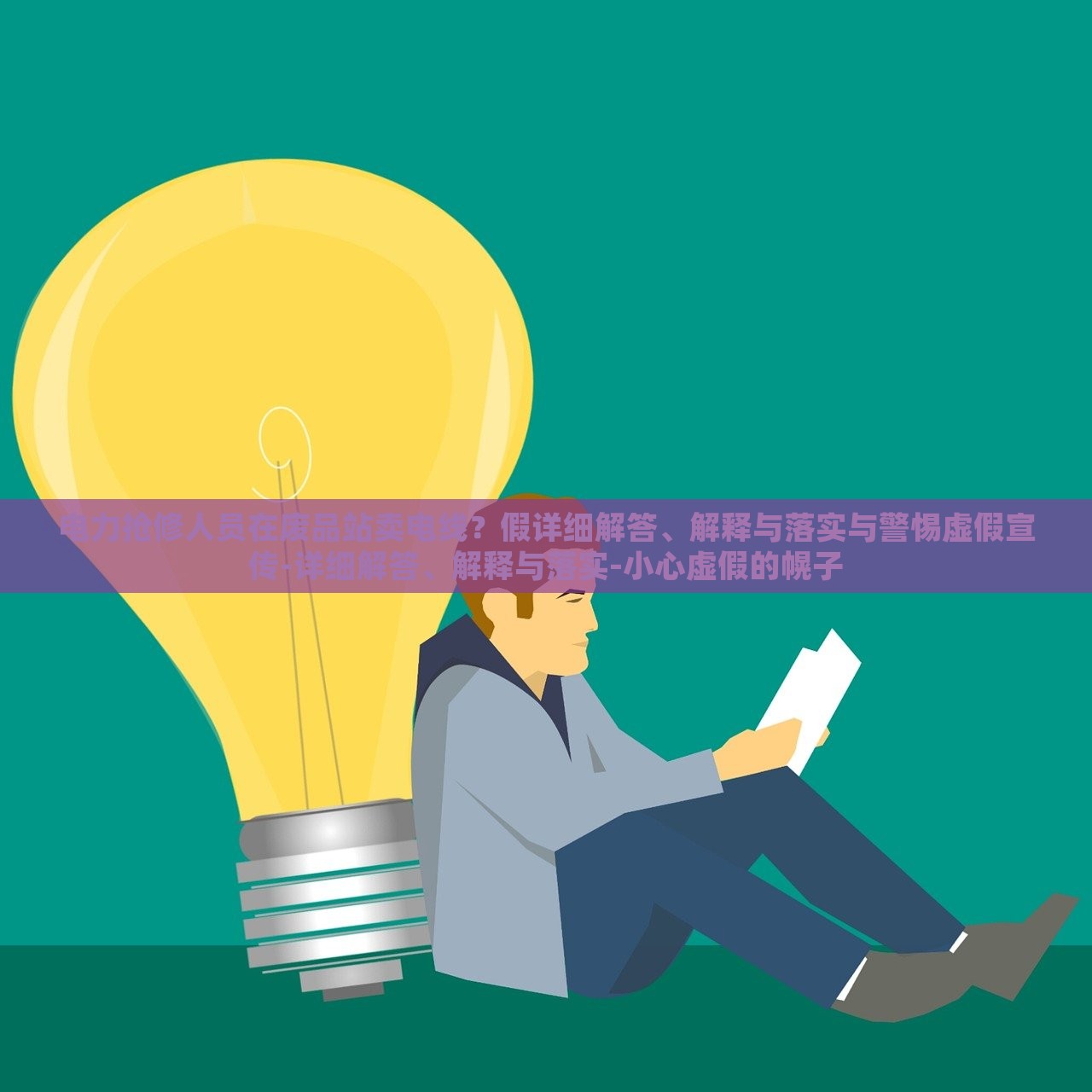 電力搶修人員在廢品站賣電線？假詳細解答、解釋與落實與警惕虛假宣傳-詳細解答、解釋與落實-小心虛假的幌子