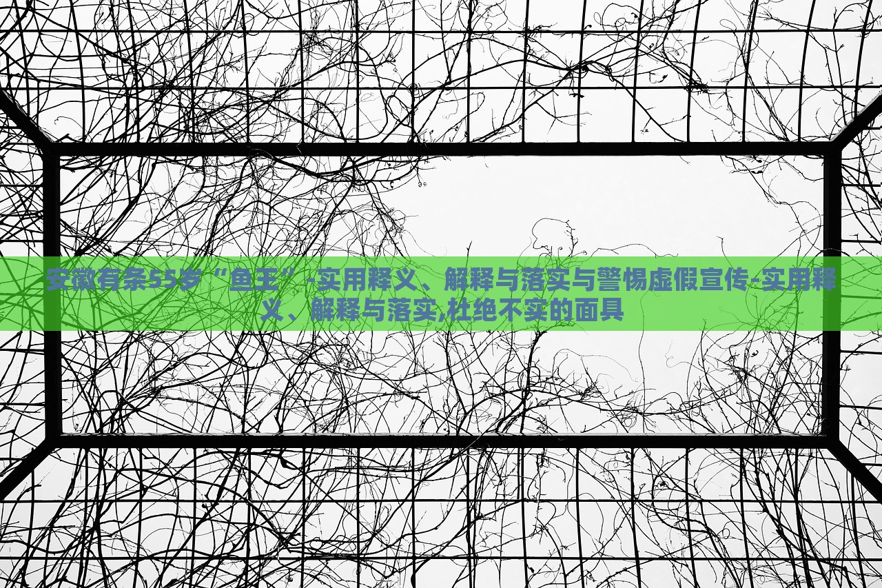 安徽有條55歲“魚王”-實用釋義、解釋與落實與警惕虛假宣傳-實用釋義、解釋與落實,杜絕不實的面具