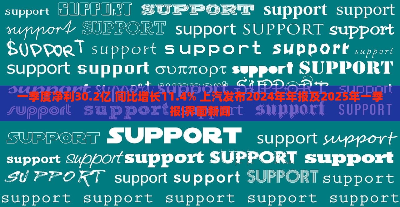 一季度凈利30.2億 同比增長11.4% 上汽發(fā)布2024年年報及2025年一季報|界面新聞